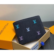 Louis Vuitton M13964 Multiple Wallet Gradient Blue LV Blason Denim 2025