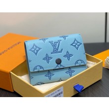 Louis Vuitton M14793 Victor Wallet Sky Blue Monogram Shadow embossed calf leather 2025