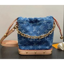 Louis Vuitton Nano Noé M83043 Denim Blue Organic cotton 2025