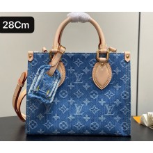 Louis Vuitton OnTheGo PM M14633 Denim Blue GOTS (Global Organic Textile Standard)-certified cotton 2025
