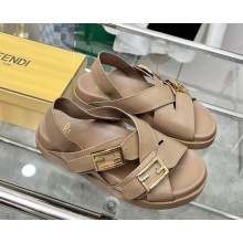 Fendi Feel Beige calf leather slides 2025