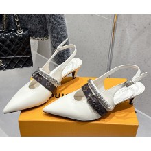 Louis Vuitton 1AHL03 LV Vibe Slingback Pump white Lambskin 2025