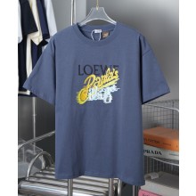 Loewe women/men T-shirt in Cotton blue 2025
