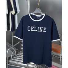 Celine women/men T-shirt in Cotton blue 2025