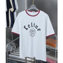 Celine women/men T-shirt in Cotton white / black 2025