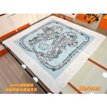 Hermes silk scarf 90x90cm 060517 2025 (TOP QUALITY)