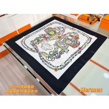 Hermes silk scarf 90x90cm 060521 2025 (TOP QUALITY)