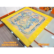 Hermes silk scarf 90x90cm 060522 2025 (TOP QUALITY)