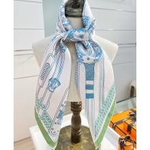 Hermes silk scarf 90x90cm 060524 2025 (TOP QUALITY)