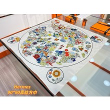 Hermes silk scarf 90x90cm 060531 2025 (TOP QUALITY)