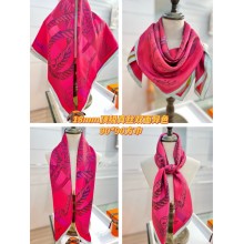 Hermes silk scarf 90x90cm 060535 2025 (TOP QUALITY)