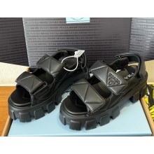 Prada sandals nappa leather black platform 4.5cm 2025