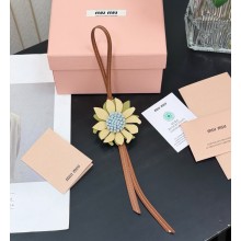 MIU MIU Trick leather keyring 5TL525 Soy green/Ivy Green 2025