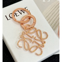 Loewe Anagram keyring in metal rose gold 2025