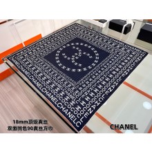 Chanel silk scarf 90x90cm 060907 2025 (TOP QUALITY)