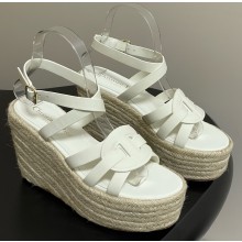 Dior D-Club Wedge Sandal White Calfskin heel 9.5cm 2025