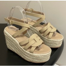 Dior D-Club Wedge Sandal beige Calfskin heel 9.5cm 2025