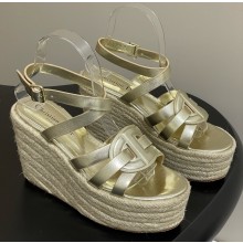 Dior D-Club Wedge Sandal gold Calfskin heel 9.5cm 2025