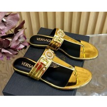 Versace Medusa Biggie sandals gold patent calf leather 2025