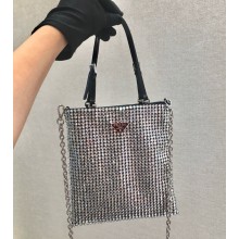 Prada Raso Top Handle Bag 1N6608 silver 2025