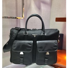 Prada Re-Nylon and Saffiano leather tote bag 2VE017 black 2025
