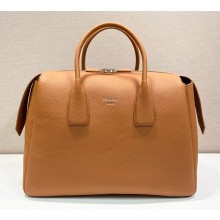 Prada Leather travel bag 2VC035 Cognac 2025