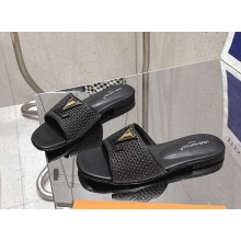 Louis Vuitton 1AHLXN LV Mare Flat Mule Black Raffia 2025
