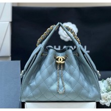 Chanel light blue 25 Small Handbag in Grained Calfskin & Gold-Tone Metal AS5293 2025(ORIGINAL QUALITY)