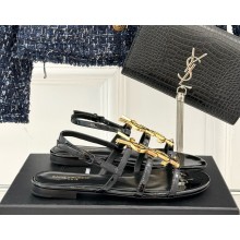 Saint Laurent sandal With logo black patent leather 2025