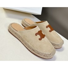 Celine Les Espadrilles Slides suede and calfskin beige/brown 2025