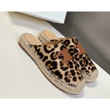 Celine Les Espadrilles Slides suede and calfskin LEOPARD PRINTED 2025