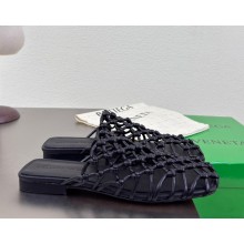 Bottega Veneta flat mule woven sheepskin black 2025