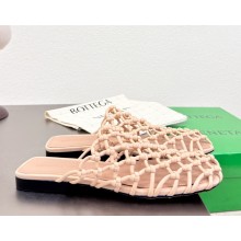 Bottega Veneta flat mule woven sheepskin nude pink 2025