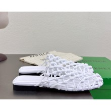 Bottega Veneta flat mule woven sheepskin white 2025
