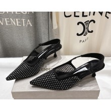 Jimmy Choo Amel 50 Black Crystal Mesh & Satin Pumps black /crystal 2025