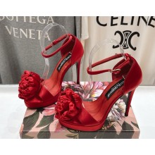 Dolce & Gabbana Heel 12cm silk Sandals red 2025
