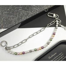 Louis Vuitton M02293 Pearls Chain Belt and Bag Charm Silver-toned hardware Multicolor glass pearls 2025