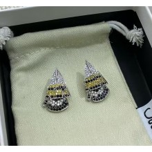 Loewe Feather earrings in sterling silver and crystals Silver/Orange 2025