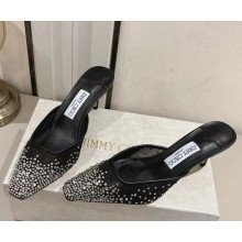 Jimmy Choo Vivi 65 black Crystal Mesh Mules black/smoke 2025