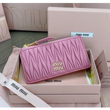 Miu Miu matelassé nappa leather wallet 5MB006 fuchsia 2025