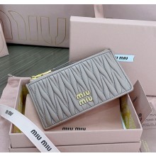 Miu Miu matelassé nappa leather wallet 5MB006 nude pink 2025