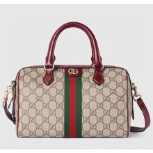 Gucci Ophidia medium boston bag 836825 Beige and dark brown GG Monogram coated fabric 2025