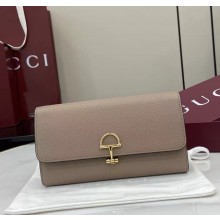 Gucci Softbit continental wallet 828147 Taupe smooth leather 2025