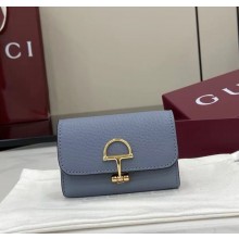 Gucci Softbit card case 828148 blue smooth leather 2025