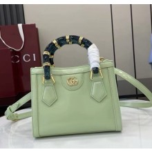 Gucci Diana small tote bag 832936 Light green shiny, polished leather 2025
