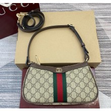 Gucci Ophidia small shoulder bag 841341 Beige and ebony GG Supreme canvas Brown leather trim 2025
