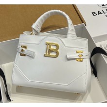 Balmain B-Buzz 22 leather Shoulder bag white 2025