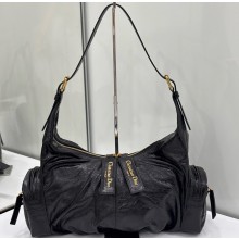 Dior Grand Tour Multipocket large Bag Black Crinkled Calfskin 2025