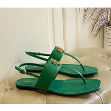 Tory Burch Eleanor T-strap sandals green 2025