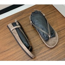 Brunello Cucinelli Suede sandals with precious strap brown 2025